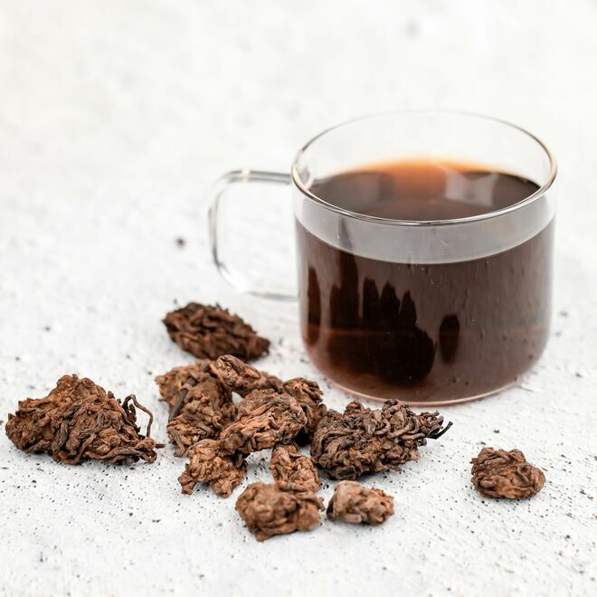 Pepitas de oro Té negro de Puerh