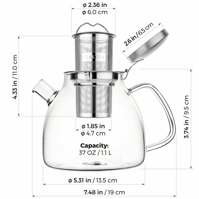 Théière en Verre Lyra 1000ml